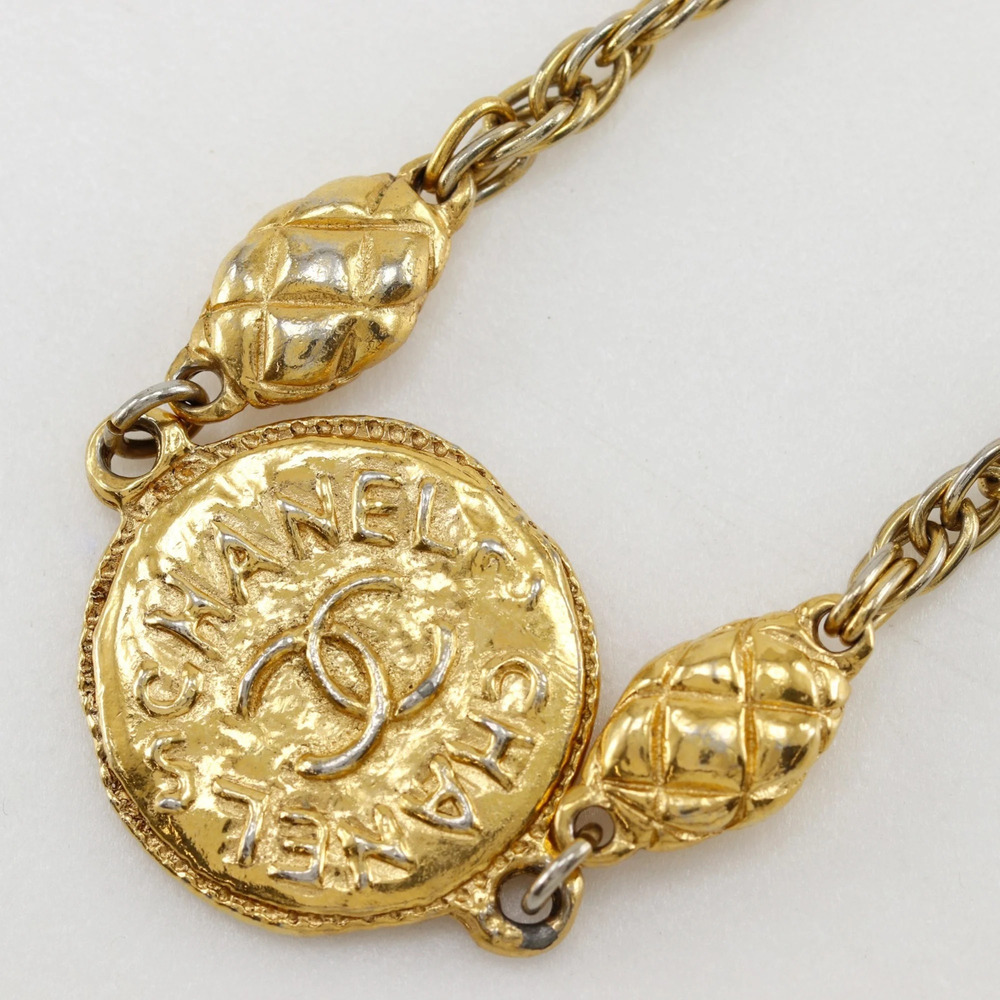 CHANEL Vintage Gold Logo Necklace - Picture 3 of 7